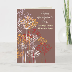 Grandparents Day Brown Wildflowers Religious Card