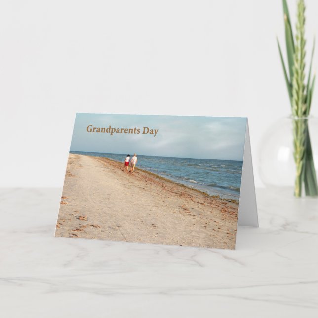 Grandparents Day Card, Beach Scenic Card (Front)