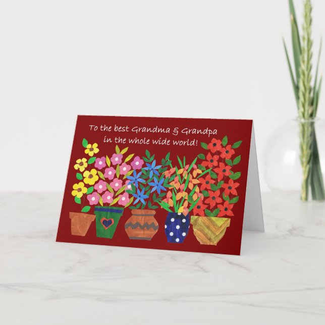 Grandparents Day Card - Flower Power (Front)