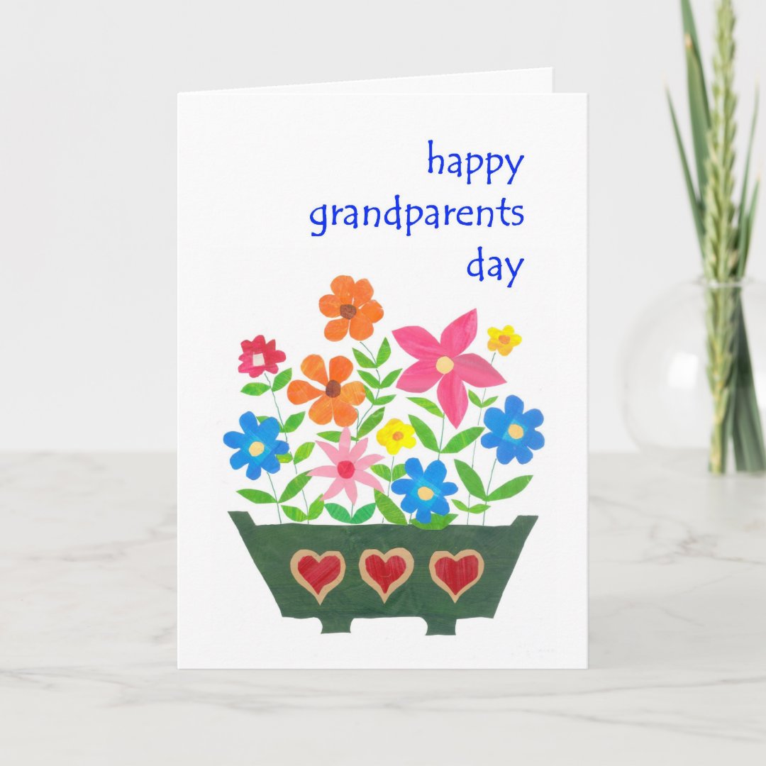 Grandparents Day Card Flower Power Zazzle
