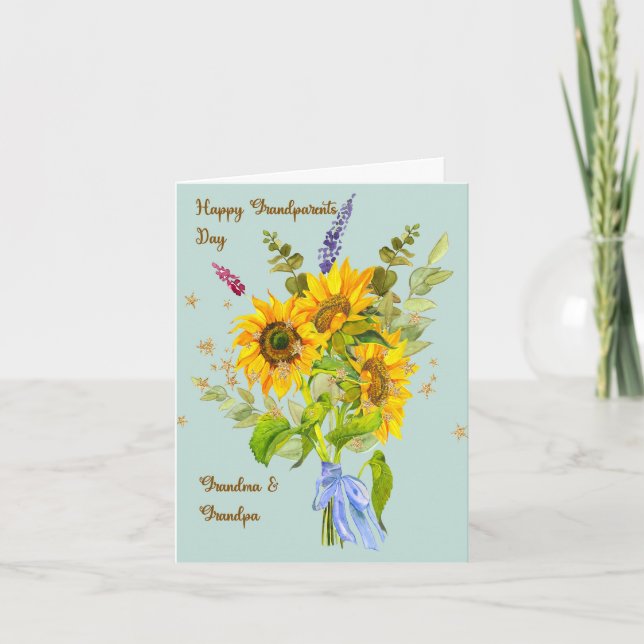 Grandparents Day Card with Sunflowers (Front)