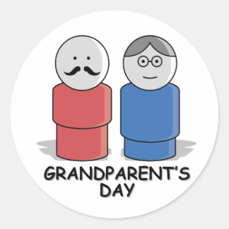 Grandparents Day Classic Round Sticker