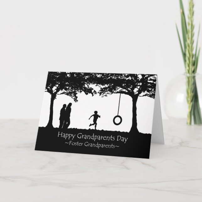 Grandparents Day for Foster Grandparents, Swing Card (Front)