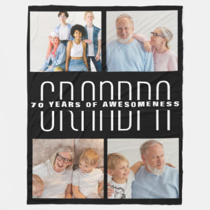 Grandparents day gift for 70 year old fleece blanket