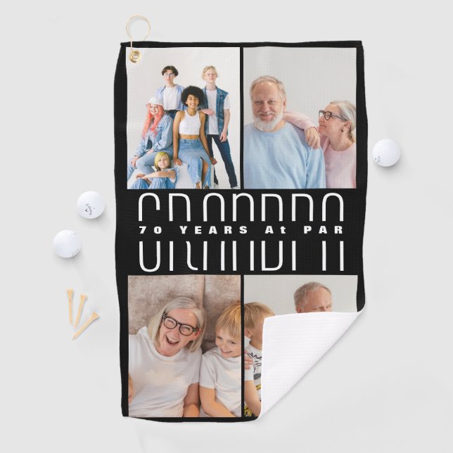 Grandparents day gift for 70 year old golf towel (InSitu)