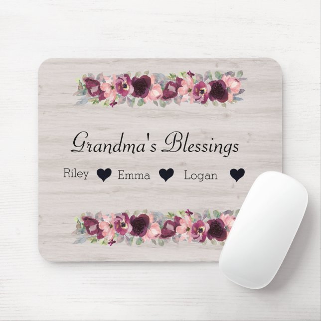 Grandparents Day Gift for Grandma's Blessings  Mouse Mat (With Mouse)