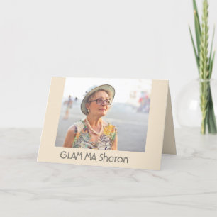Grandparents Day GLAM MA Customise Greeting Card