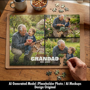 Grandparents Day Grandad Photo Gift Jigsaw Puzzle