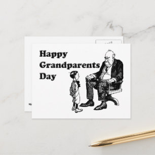 Grandparents Day - Grandpa And Child Postcard