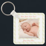 Grandparents Day Green Best Gran Ever Photo Gift Key Ring<br><div class="desc">Pretty Green Grandparents Day New Gran Granny Grandbaby Girl Boy Photo Gift Key Ring. In spring and summer colours of pastel green and pink. A springtime and summertime square border surrounds the picture in the middle. Replace the photos on this key chain with pictures of your own beautiful new grandbaby...</div>