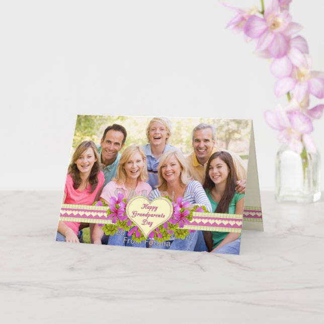 Grandparents Day Love for Grandmother Photo Card (Orchid)