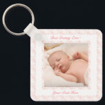 Grandparents Day Pink Best Granny Ever Photo Gift Key Ring<br><div class="desc">Pretty Pink Grandparents Day New Gran Granny Baby Girl Boy Photo Gift Key Ring. In spring and summer colours of pastel pink and peach. A springtime and summertime square border surrounds the picture in the middle. Replace the photos on this key chain with pictures of your own beautiful new grandbaby...</div>