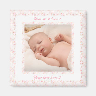 Grandparents Day Pink Grandmother Photo Gift Magnet