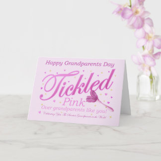 Grandparents Day Tickled Pink Feather Duster Card