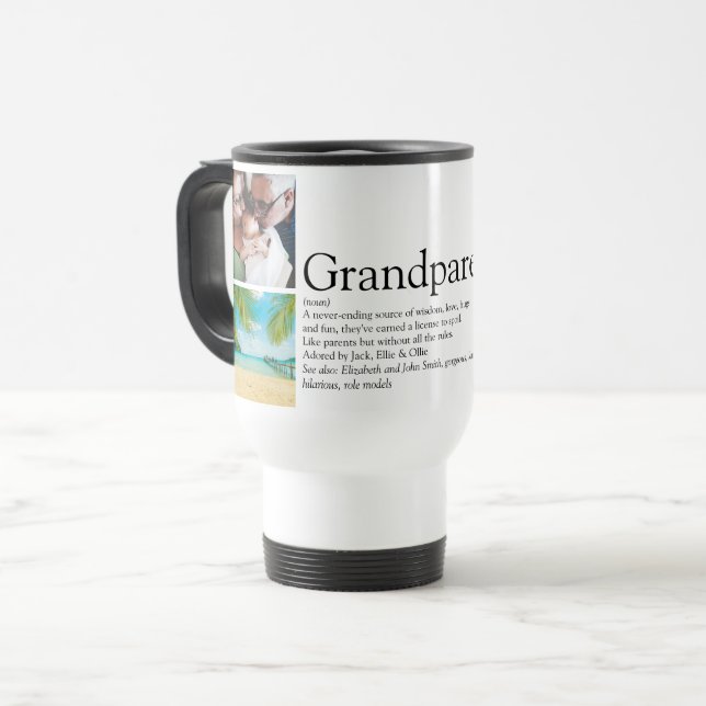 Grandparents Definition Photo Collage Travel Mug (Front Left)