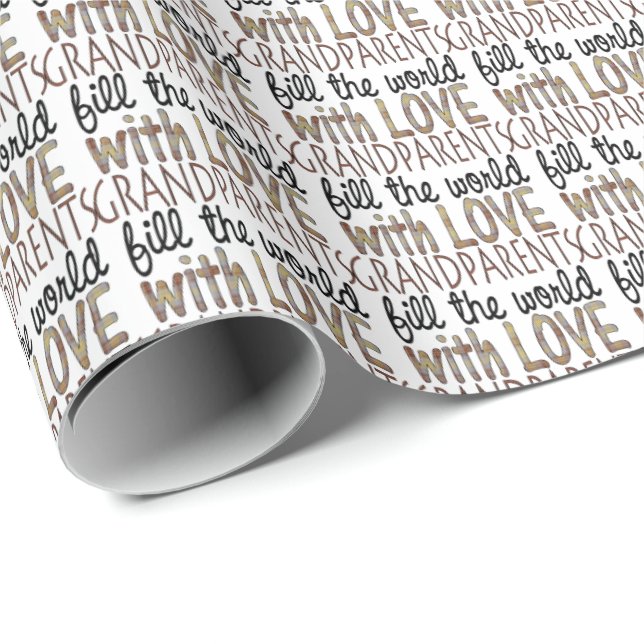 Grandparents fill the world love wrapping paper (Roll Corner)