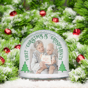 Grandparents First Christmas –2 Photo Personalized Snowglobe