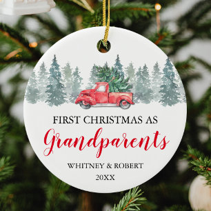 Grandparents First Christmas Ceramic Tree Decoration