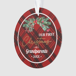 Grandparent's First Christmas Custom Branded  Ornament