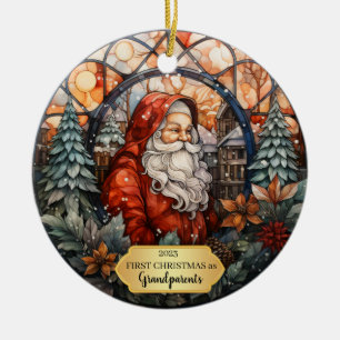 Grandparents First Christmas Santa Ornament
