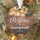 Grandparents First Christmas String Lights Photo