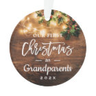 Grandparents First Christmas String Lights Photo