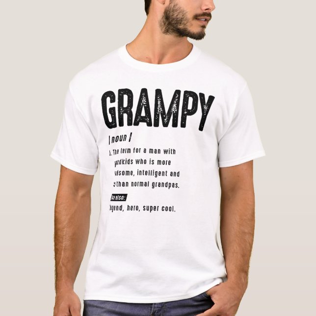 Grandparents - Grampy Definition  T-Shirt (Front)