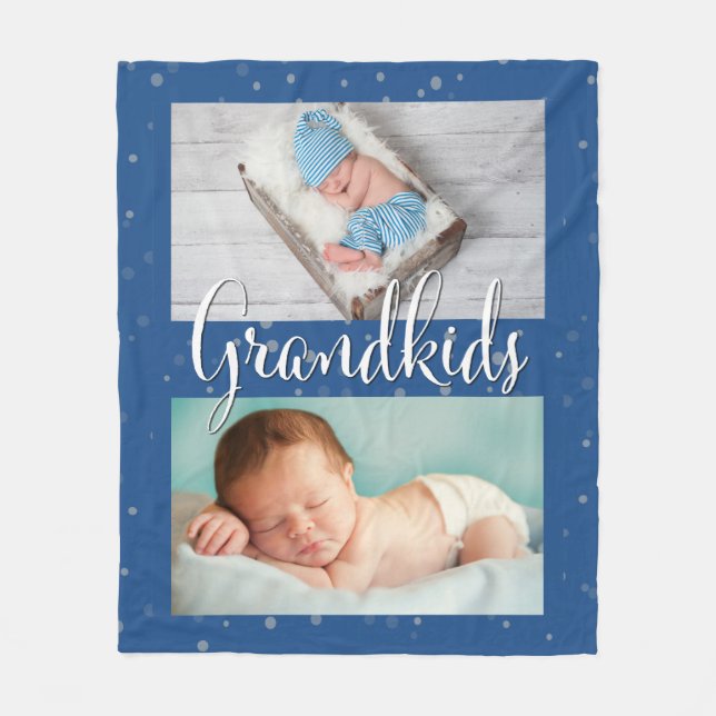 Grandparents Grandkids Customised Fleece Blanket (Front)