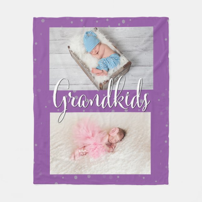 Grandparents Grandkids Customised Fleece Blanket (Front)