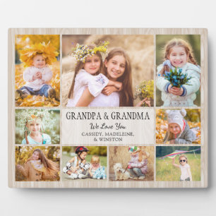 Grandparents Grandkids Photo Collage Plaque
