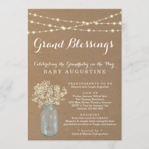 Grandparents, Grandmother, Grandbaby Baby Shower Invitation