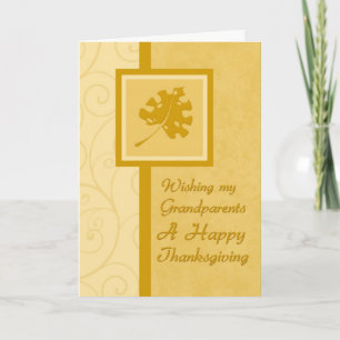 Grandparents Happy Thanksgiving Card