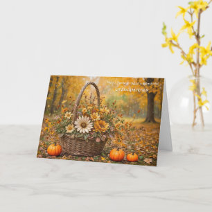 Grandparents Happy Thanksgiving Day with Warm  Card