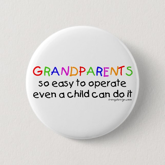 Grandparents Love 6 Cm Round Badge (Front)