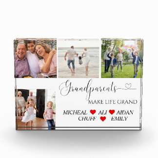 GRANDPARENTS MAKE LIFE GRAND PHOTO COLLAGE  BLOCK