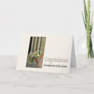 Grandparents of the groom wedding congratulations card
