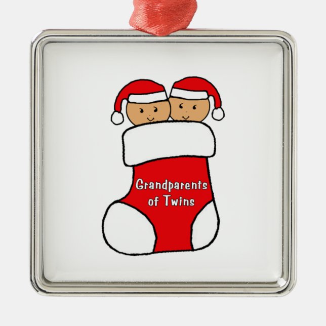 Grandparents of Twins Ornament (Front)