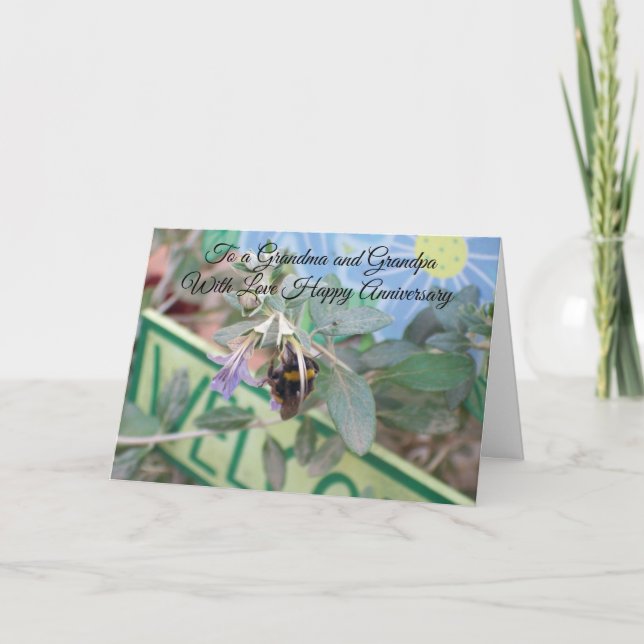 Grandparents Personalised Wedding Anniversary Card (Front)