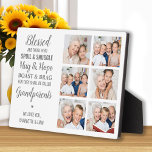 Grandparents Photo Collage Plaque<br><div class="desc">Celebrate your grandparents with a custom photo collage plaque. This unique grandparents quote plaque is the perfect gift whether its a birthday, Grandparents day or Christmas. We hope your special keepsake grandparent gift will become a treasured keepsake for years to come. . Quote " Blessed are those who Spoil &...</div>
