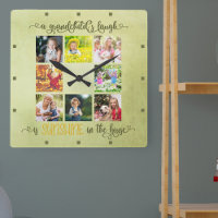 Grandparents Photo Collage Rustic Green Watercolor