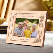 Grandparents Photo Family Keepsake Greek Meander