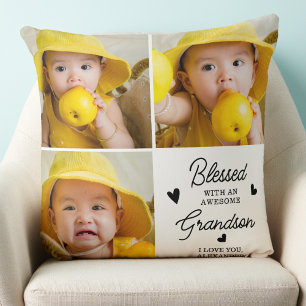Grandparents Quote Photo Collage Cushion