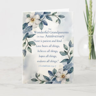 Grandparents Religious Anniversary Scripture Love Card