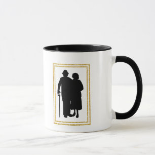 Grandparents Silhouette Names Mug