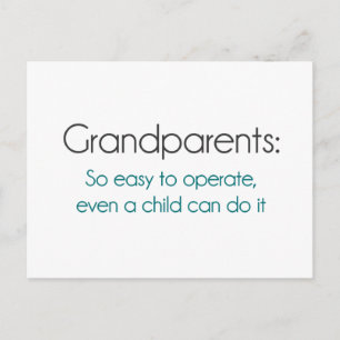Grandparents So Easy To Operate Postcard