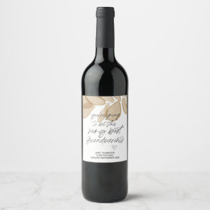 Grandparents to be Pregnancy Announcement New Baby Wine Label