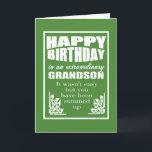 Grandparents to grandson happy birthday wish card<br><div class="desc">grandson birthday greeting card,  funny grandson birthday card</div>