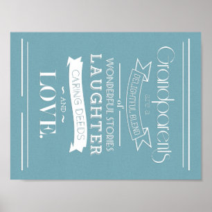 Grandparents Vintage Style Quote Poster