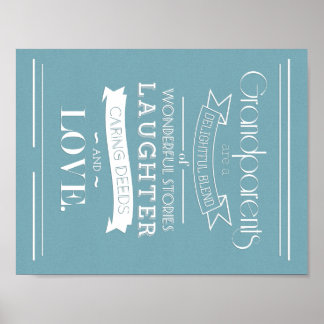 Grandparents Vintage Style Quote Poster