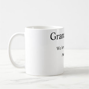 Grandparents we love you add name simple minimal g coffee mug